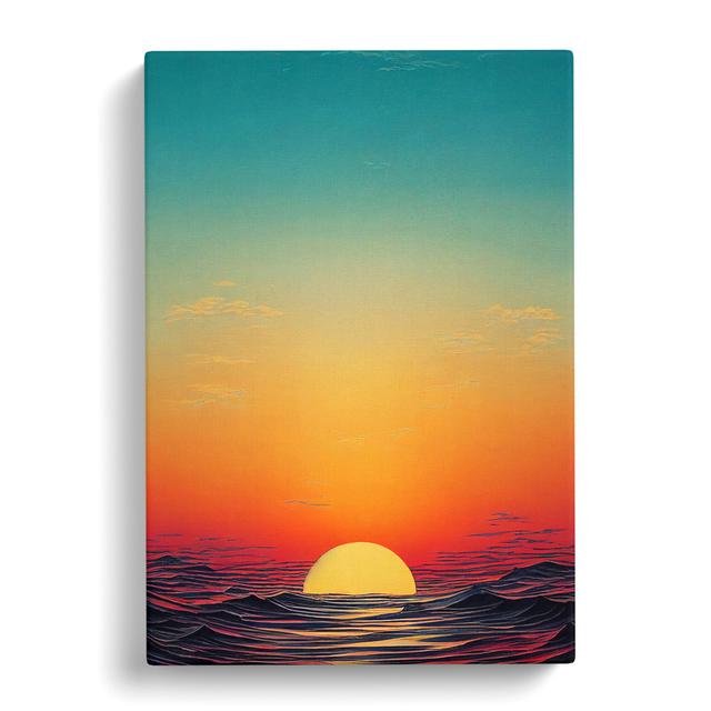 Serene Japanese Sunset Vol.2 - Wrapped Canvas Graphic Art 17 Stories Size: 50cm H x 35cm W x 3cm D on Productcaster.