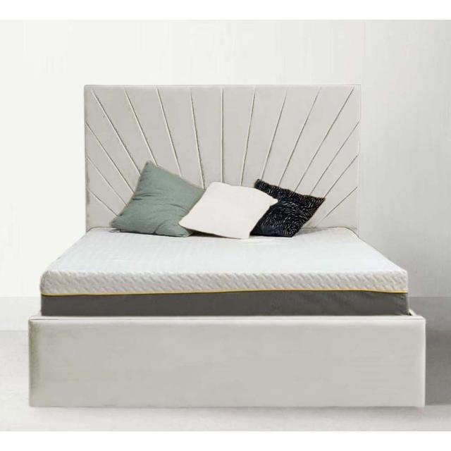 Addilee Upholstered Panel Bed Canora Grey Colour: White, Size: Small Double (4') on Productcaster.