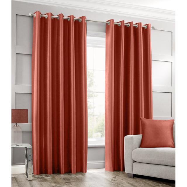 Gulya Polyester Grommet / Eyelet Curtain Panel 17 Stories Panel Size: 46cm Width x 72cm Drop, Curtain Colour: Copper on Productcaster.