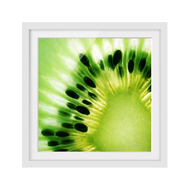 Sparkling Kiwi - Picture Frame Photograph Print on Paper East Urban Home Rahmenoptionen: Matt white, Size: 50cm H x 50cm W on Productcaster.