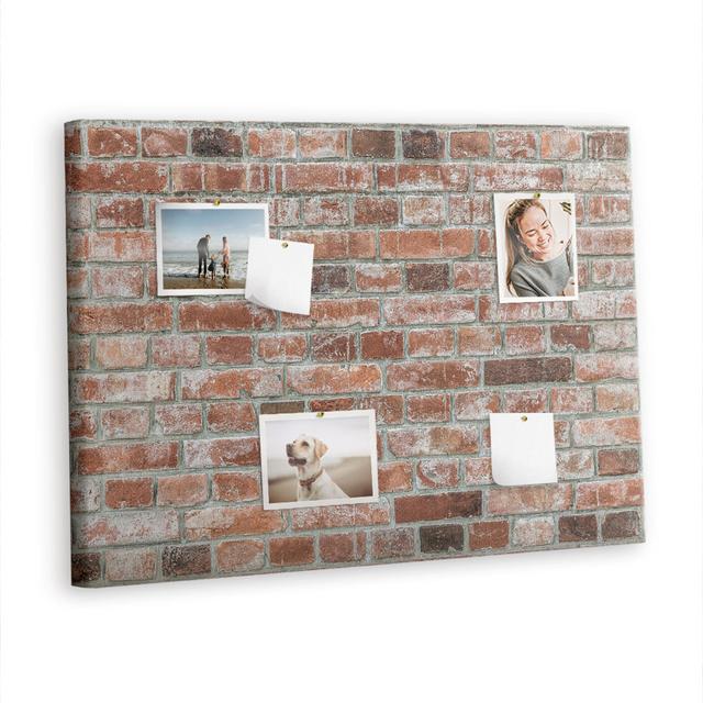 Marhlau Wall Mounted bulletin print pin boards home office corkboard Brick wall East Urban Home on Productcaster.