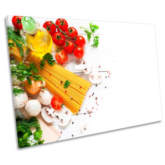 Ingredients Italian Pasta Kitchen - Wrapped Canvas Photograph 17 Stories Size: 81.3cm H x 121.9cm W x 4cm D on Productcaster.