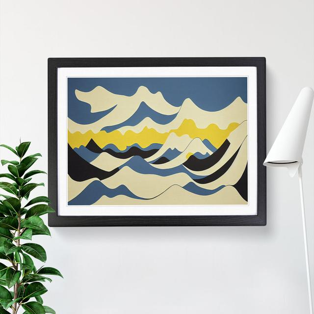 Marvellous Abstract Mountains - Single Picture Frame Print 17 Stories Size: 46cm H x 64cm W x 2cm D, Frame Colour: Black on Productcaster.