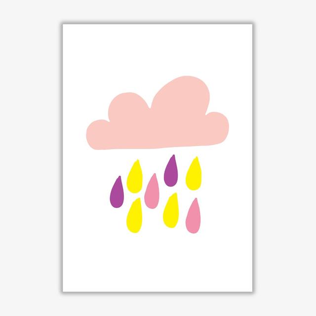 Rain Cloud - Picture Frame Graphic Art Print on Paper East Urban Home Format: No Frame, Size: 60 cm H x 42 cm W x 1 cm D on Productcaster.