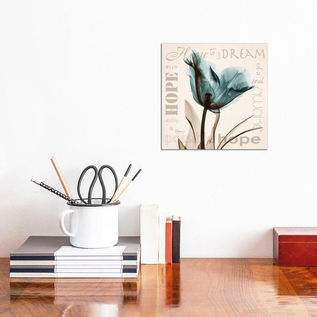 Tulips Hope - Wrapped Canvas Graphic Art Happy Larry Size: 30.48cm H x 30.48cm W x 1.91cm D on Productcaster.