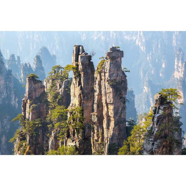 Zhangjiajie National Forest China by Vichie81 - Wrapped Canvas Print Union Rustic Size: 61cm H x 91cm W x 3.8cm D on Productcaster.