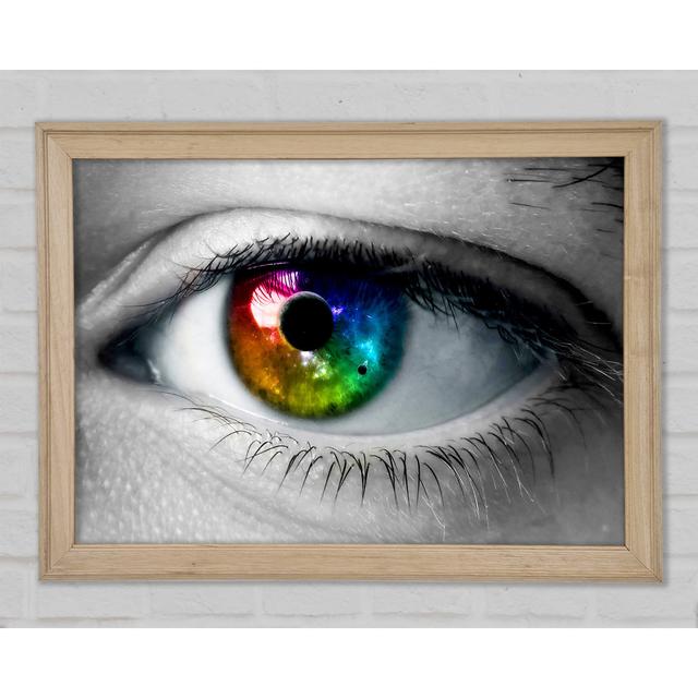 Rainbow Eye - Single Picture Frame Art Prints Ivy Bronx Size: 42cm H x 59.7cm W on Productcaster.