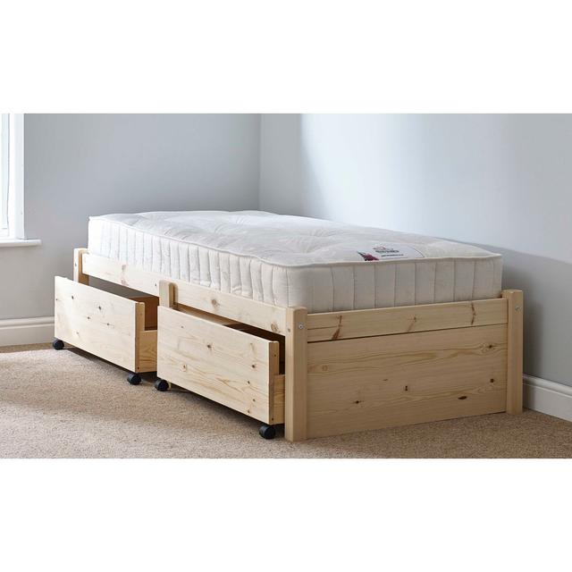 Abrienda Heavy Duty Solid Pine Storage Bed Alpen Home Size: Small Single (2'6) on Productcaster.