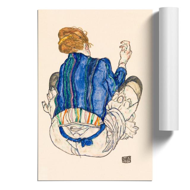 Seated Woman Vol.2 by Egon Schiele - Unframed Painting East Urban Home Size: 59cm H x 42cm W x 0.1cm D on Productcaster.