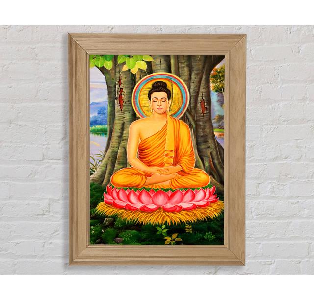 Buddha 3 - Print Latitude Vive Format: Natural Framed Paper, Size: 59.7cm H x 42cm W x 8cm D on Productcaster.