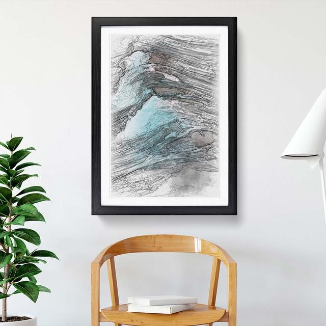 Ridge of the Wave in Abstract - Picture Frame Graphic Art Print East Urban Home Size: 76cm H x 50cm W x 2cm D, Frame Option: Black on Productcaster.