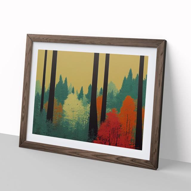 Striking Summer Forest - Picture Frame Painting Alpen Home Size: 46cm H x 64cm W x 2cm D, Frame Colour: Walnut on Productcaster.