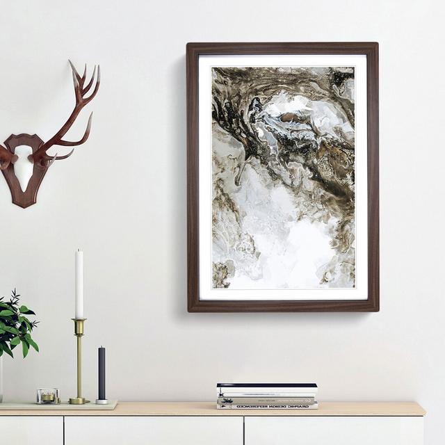 Needing the Beat in Abstract - Picture Frame Graphic Art Print East Urban Home Frame Option: Walnut Framed, Size: 65cm H x 48cm W x 2cm D on Productcaster.