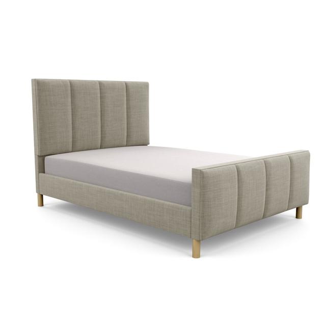 Middletown Upholstered Bed Frame Brayden Studio Size: Single (3'), Upholstery Material: Wool, Upholstery Colour: Oatmeal on Productcaster.