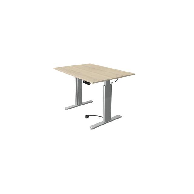 Thaler Height Adjustable Standing Desk Ebern Designs Top Colour: Maple, Size: 120cm H x 120cm W x 80cm D on Productcaster.