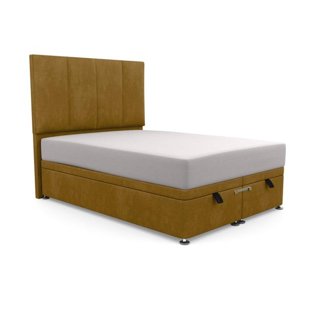 Middletown Bryony Upholstered Ottoman Bed Brayden Studio Size: Single (3'), Upholstery Colour: Gold, Upholstery Material: Velvet on Productcaster.