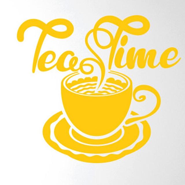 Tea Time Infused Aroma Wall Sticker East Urban Home Colour: Dark Yellow on Productcaster.