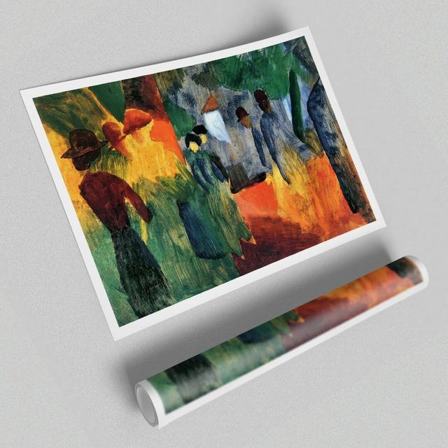 August Macke People In The Park Art Classic - Graphic Art Print on Paper East Urban Home Size: 42cm H x 59.4cm W on Productcaster.