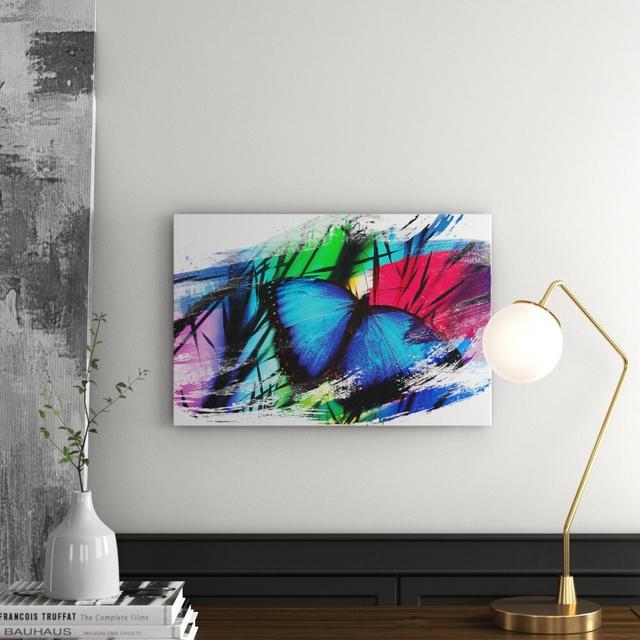 'Butterfly' Graphic Art Print on Canvas East Urban Home Size: 70cm H x 100cm W on Productcaster.