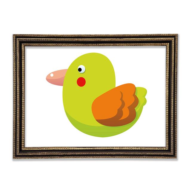 Red Spot Bird White - Single Picture Frame Art Prints Harriet Bee Size: 42cm H x 59.7cm W x 3cm D on Productcaster.