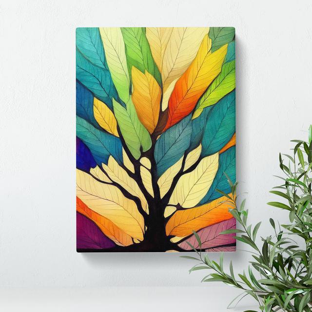 XC1022-1641X Colourful Tree Leaves No.2 Abstract - Wrapped Canvas Print Marlow Home Co. Size: 60cm H x 40cm W x 3cm D on Productcaster.