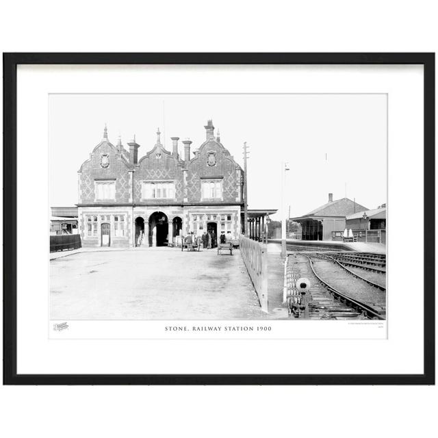 'Stone, Railway Station 1900' - Picture Frame Photograph Print on Paper The Francis Frith Collection Size: 60cm H x 80cm W x 2.3cm D on Productcaster.