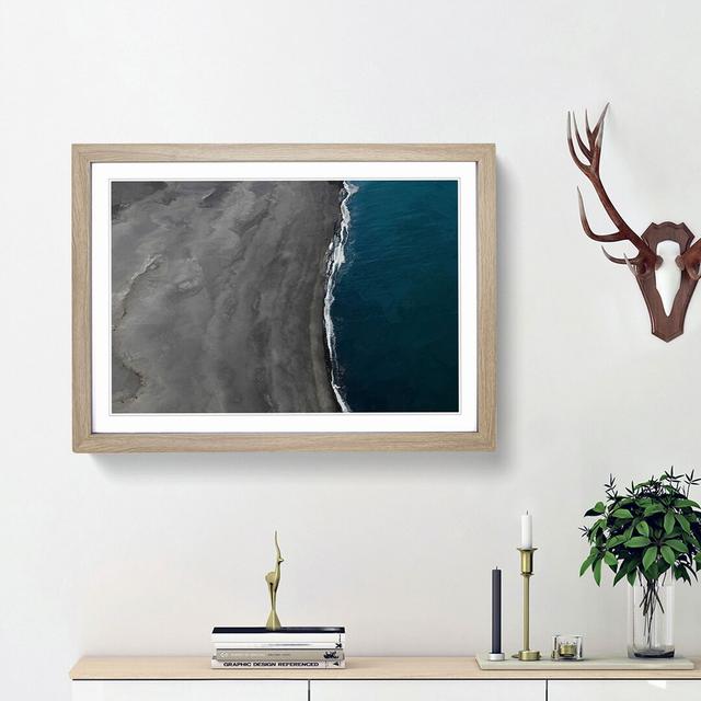 The Black Sand Beach in Vik Iceland - Picture Frame Painting Print on MDF East Urban Home Frame Option: Oak Framed, Size: 48cm H x 65cm W x 2cm D on Productcaster.