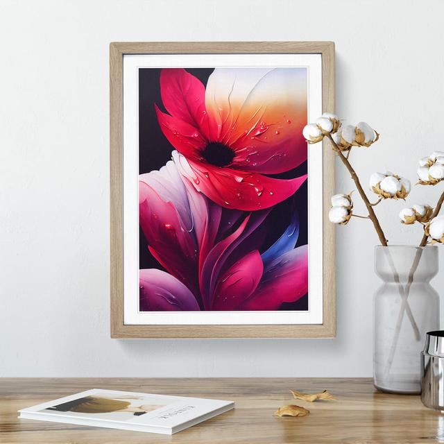 XV1022-582X An Endearing Flower - Single Picture Frame Print Marlow Home Co. Frame Colour: Oak, Size: 46cm H x 34cm W x 2cm D on Productcaster.