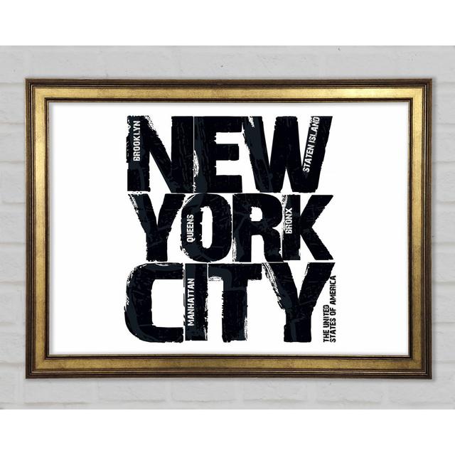 NYC Bezirke - Drucken Happy Larry Größe: 59,7 cm H x 84,1 cm B x 1,5 cm T on Productcaster.