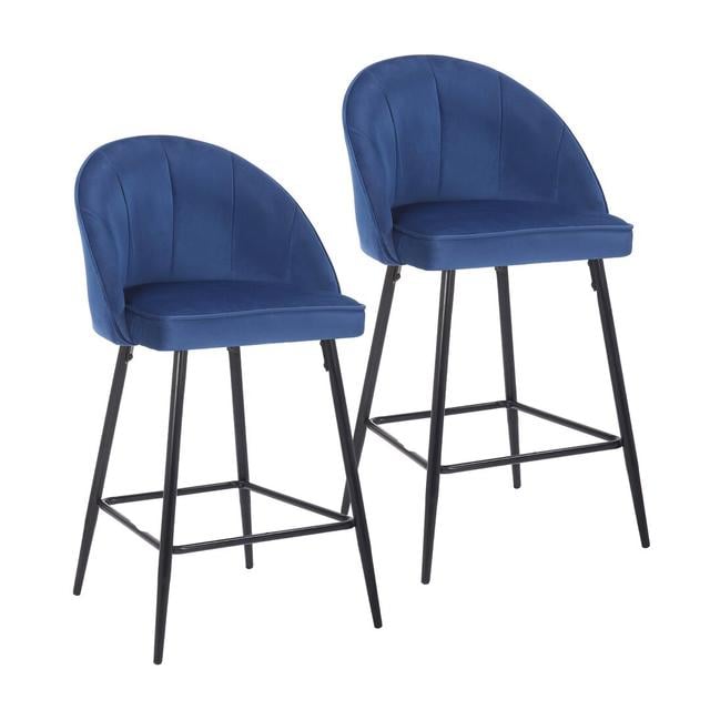 Encinoso 65.51cm Bar Stool (Set of 2) Mercury Row Seat Colour: Blue on Productcaster.