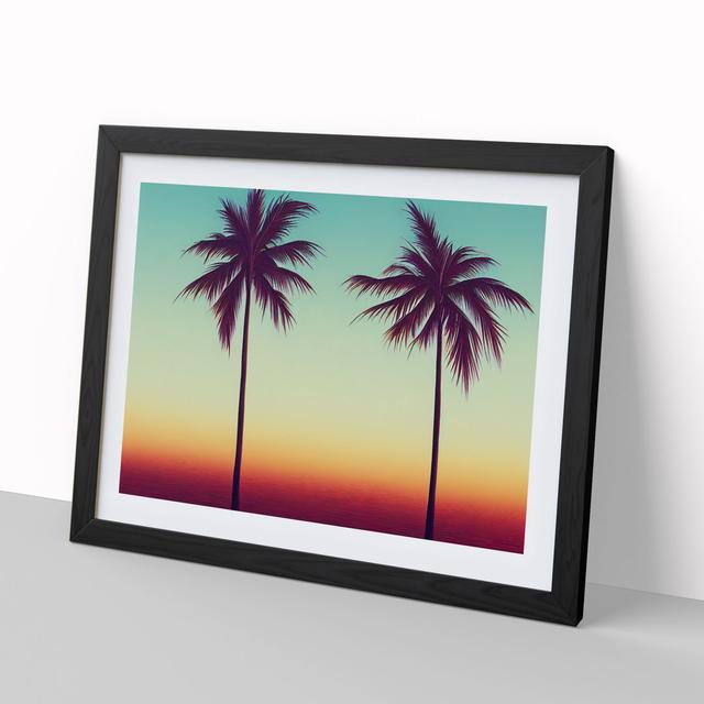 Pleasing Palm Trees - Picture Frame Graphic Art Bay Isle Home Size: 25cm H x 34cm W x 2cm D, Format: Black Framed on Productcaster.