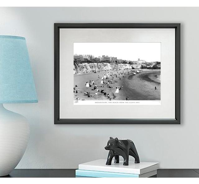 'Broadstairs, the Beach from the Cliffs 1897' - Picture Frame Photograph Print on Paper The Francis Frith Collection Size: 60cm H x 80cm W x 2.3cm D on Productcaster.