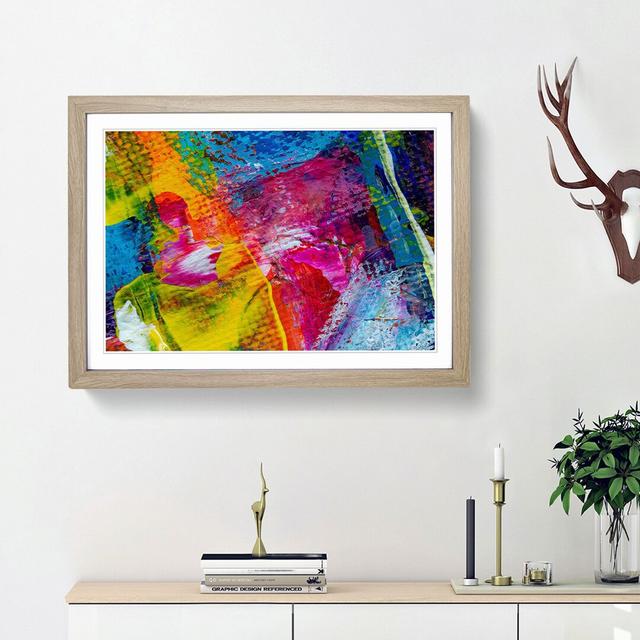 Abstract Art Painting Vol.202 by S.Johnson - Picture Frame Painting Print East Urban Home Frame Option: Oak Framed, Size: 36cm H x 48cm W x 2cm D on Productcaster.