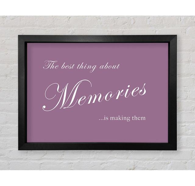 Family Quote The Best Thing About Memories Dusty Pink - Print Bright Star Size: 84.1cm H x 118.9cm W on Productcaster.