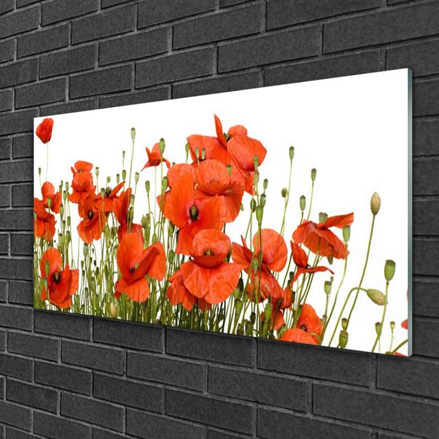 Floral Poppies - Unframed Photograph on Glass Brayden Studio on Productcaster.