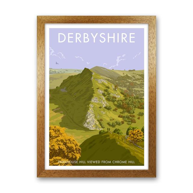 Derbyshire Chrome Hill Travel Art Print By Stephen Millership A3 / Canvas Union Rustic Format: Brown Framed Paper, Size: 46cm H x 34cm W x 3cm D on Productcaster.