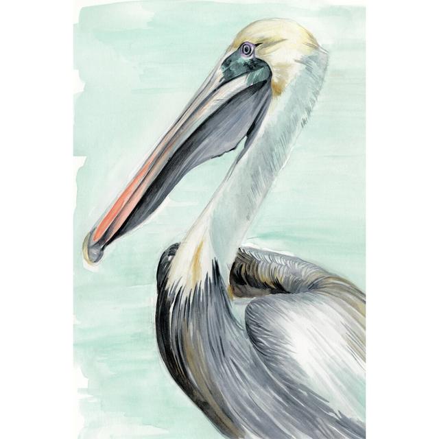 Turquoise Pelican II by Jennifer Paxton Parker - Wrapped Canvas Painting 17 Stories Size: 30cm H x 20cm W on Productcaster.