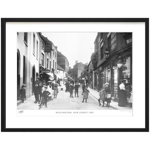 'Wellington, New Street 1907' - Picture Frame Photograph Print on Paper The Francis Frith Collection Size: 60cm H x 80cm W x 2.3cm D on Productcaster.