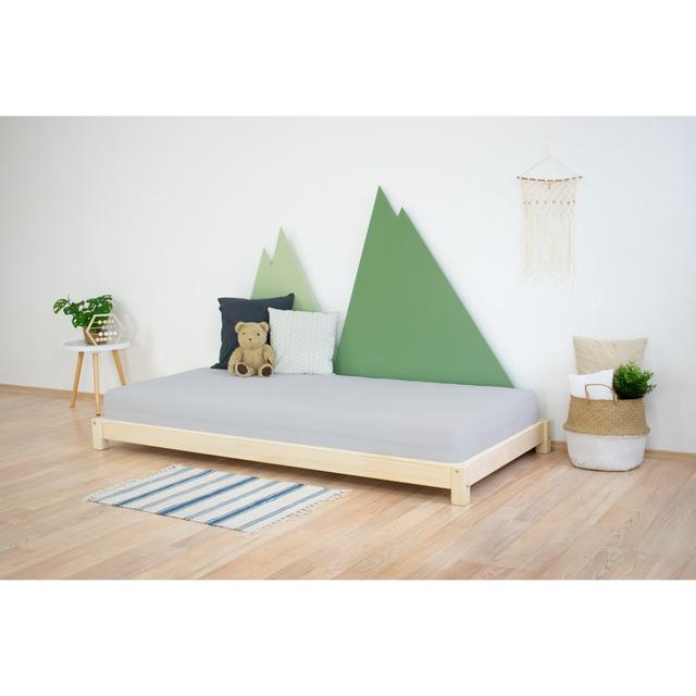 Children''s Wooden Single Bed TEENY 90x180 cm Natural decor Isabelle & Max Size: 90 x 200 cm, Colour (Bed Frame): Natural Decor on Productcaster.