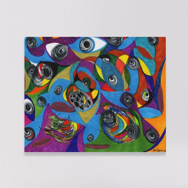 'Eye See You' by Manuel Roman Graphic Art Wrapped on Canvas East Urban Home Size: 51cm H x 61cm W on Productcaster.