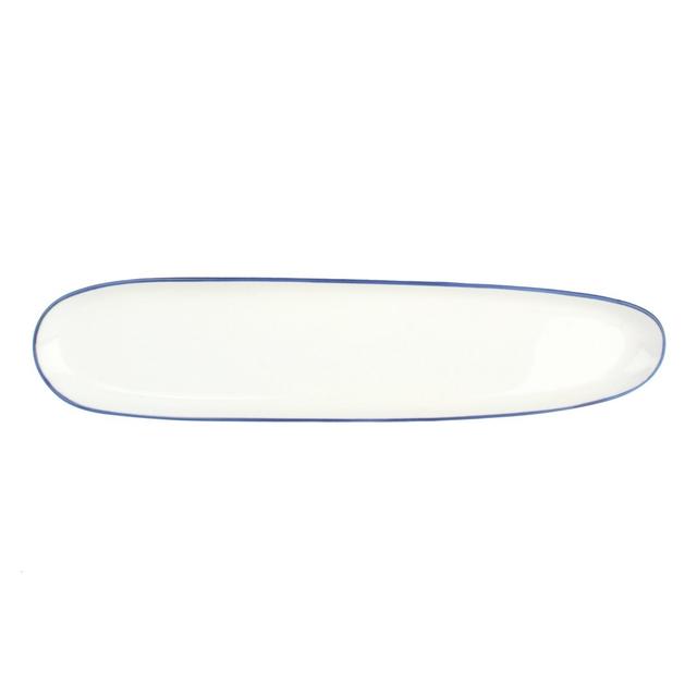 Abbesses 7.6cm Porcelain China Side Plate (Set of 4) Canvas Home Colour: White/Blue on Productcaster.