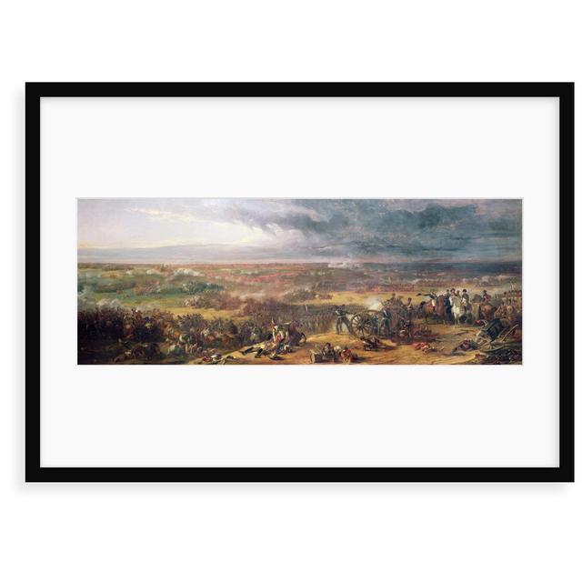 'Battle of Waterloo' Painting Astoria Grand Size: 70 cm H x 100 cm W x 2.3 cm D, Format: Framed Paper on Productcaster.