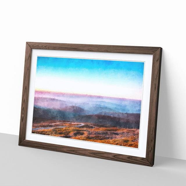 Over the Mountains in Poland - Picture Frame Graphic Art Print East Urban Home Format: Walnut, Size: 62cm H x 87cm W x 2cm D on Productcaster.