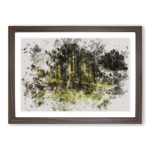 Green Forest Vol.4 - Picture Frame Graphic Art East Urban Home Size: 36cm H x 48cm W x 2cm D, Frame Option: Walnut Framed on Productcaster.