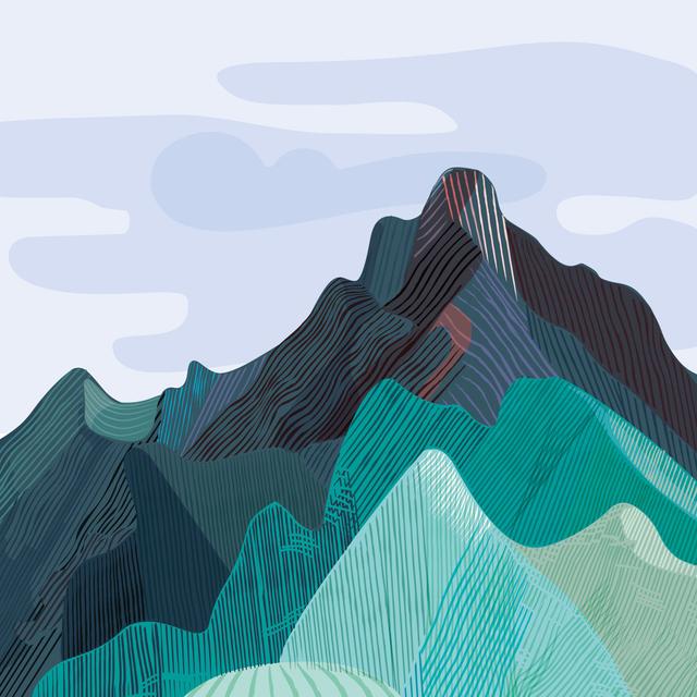 Mountain Landscape by Mendilar - Wrapped Canvas Graphic Art Alpen Home Size: 122cm H x 122cm W on Productcaster.