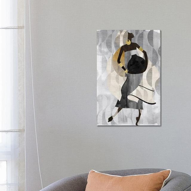 Neutral Dancing Woman II by Nikki Chu - Print on Canvas 17 Stories Format: Wrapped Canvas, Size: 66.04cm H x 45.72cm W x 1.91cm D on Productcaster.