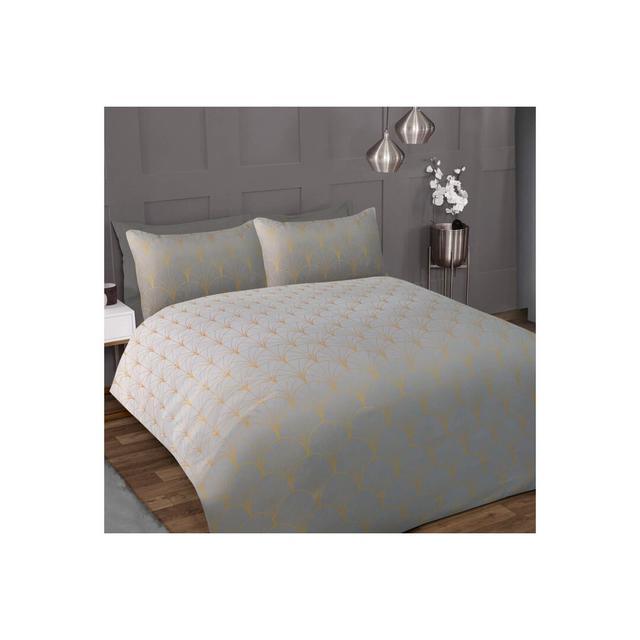 Woods Duvet Cover Set Mercer41 Colour: Grey, Size: Super King - 2 Standard Pillowcases on Productcaster.