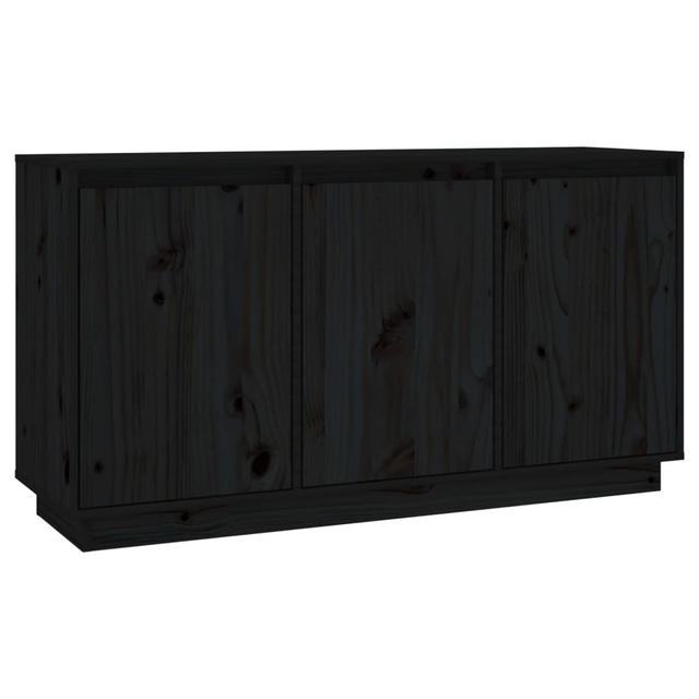 Gaurik Solid Wood Pine Sideboard Storage Cabinet Shelf Cupboard Ebern Designs Colour: Black on Productcaster.