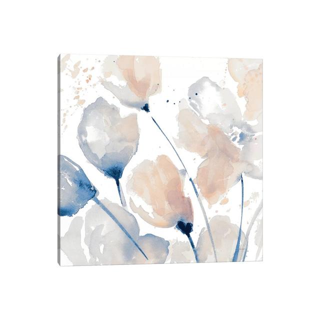 Neutral Flower II by Lanie Loreth - Wrapped Canvas Painting ClassicLiving Size: 30.48cm H x 30.48cm W x 1.905cm D on Productcaster.