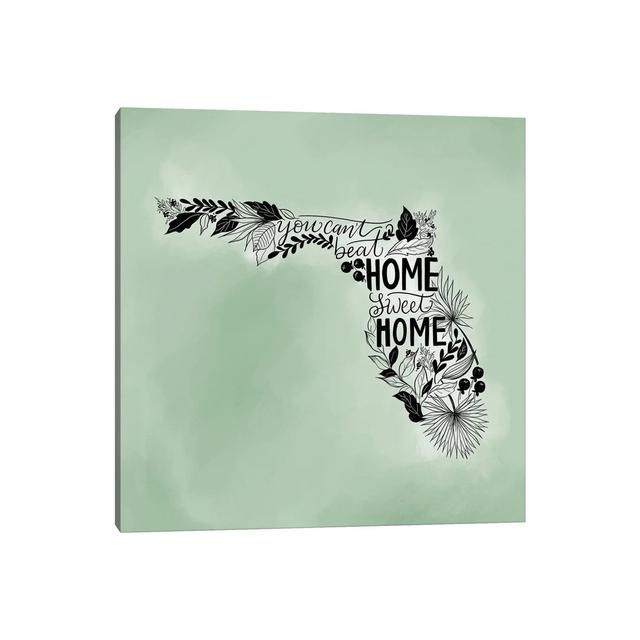 Home Sweet Home - Florida by Lily & Val - Wrapped Canvas Typography ClassicLiving Size: 45.72cm H x 45.72cm W x 3.81cm D on Productcaster.